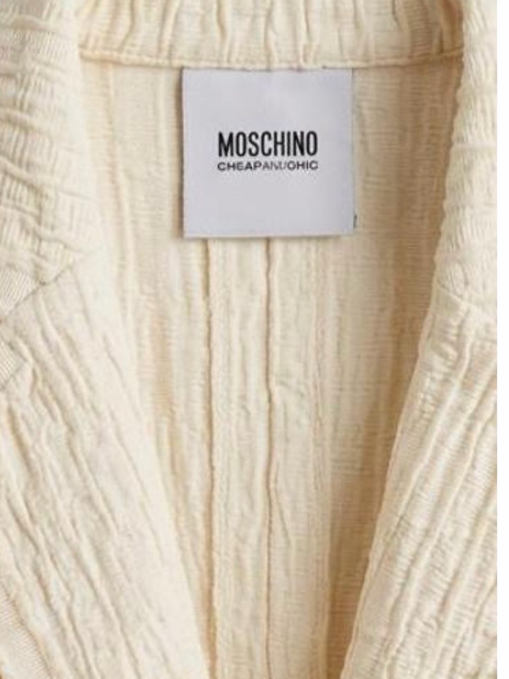 Moschino Cream Textured Single-Button Blazer - Picture 2 of 3